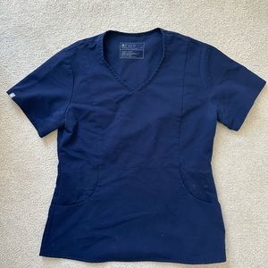 Figs OG Inala Scrub Top Navy Size S